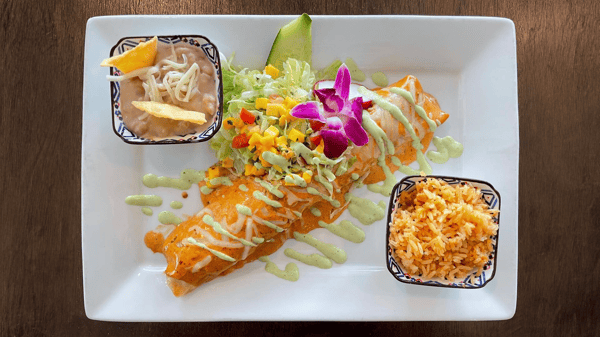 Enchiladas De Camaron Al Chipotle