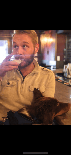 Man enjoying a drink