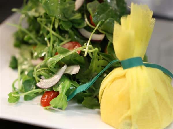 a salad on a plate