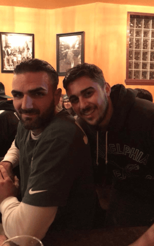 two friends smiling together