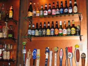 wall of bottles of liquor