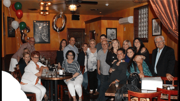 a group of friends celebrating a 30th birthday