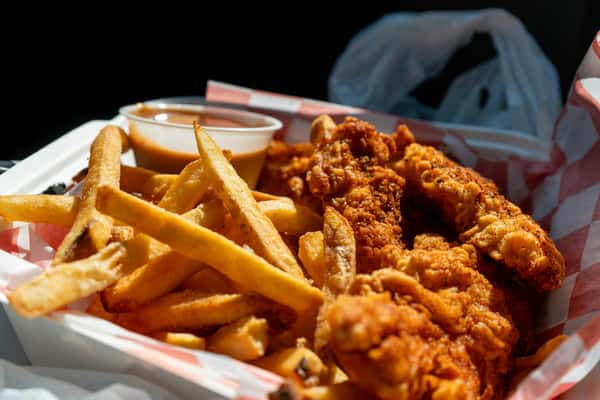 Chicken and fries