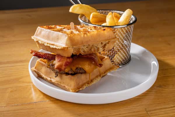 Kids Bacon Cheeseburger Waffle