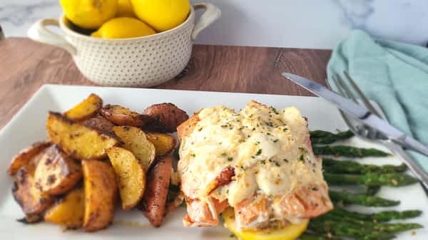 Saturday: Dungeness Stuffed Salmon