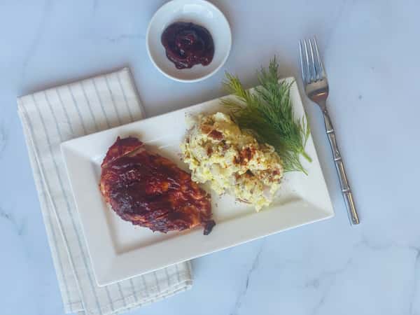 Grilled BBQ Chicken with Potato Salad