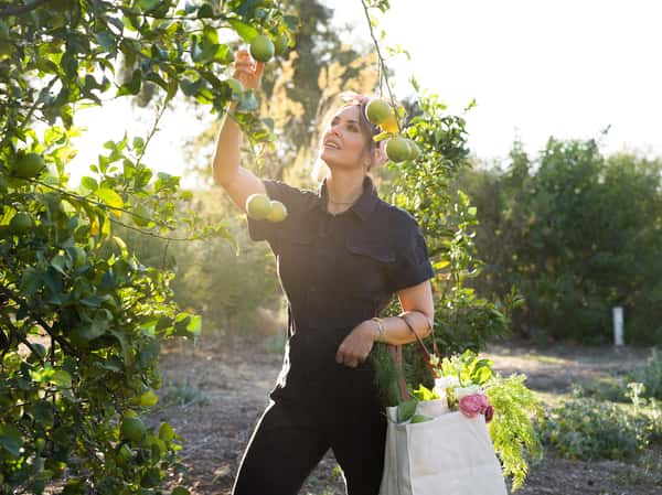 girl picking fruit