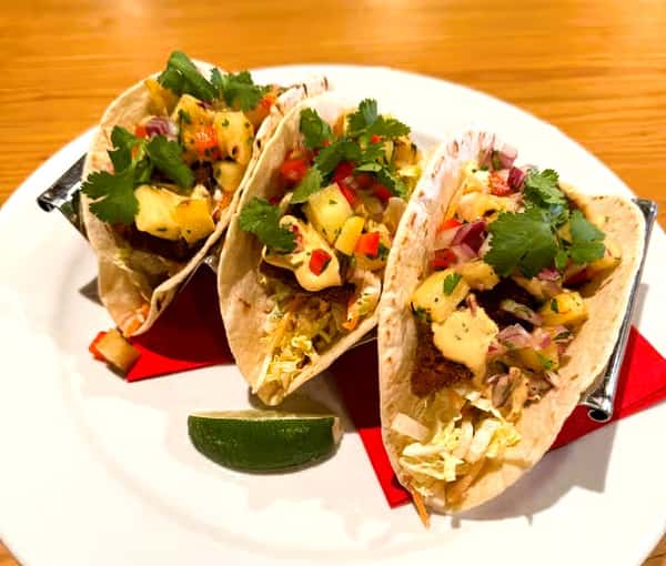 Shrimp tacos with pineapple salsa