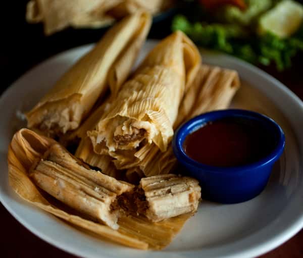 Tamales (3) Served with Chili con Carne