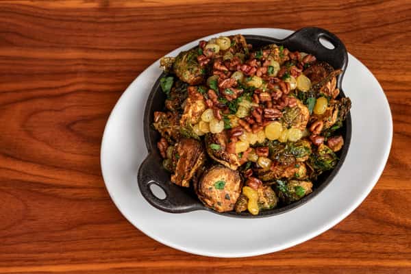 Cast Iron Roasted Brussels Sprouts & Applewood Bacon