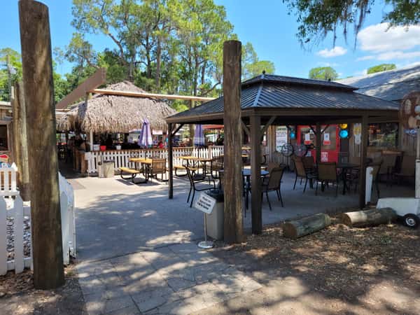 outdoor seating area