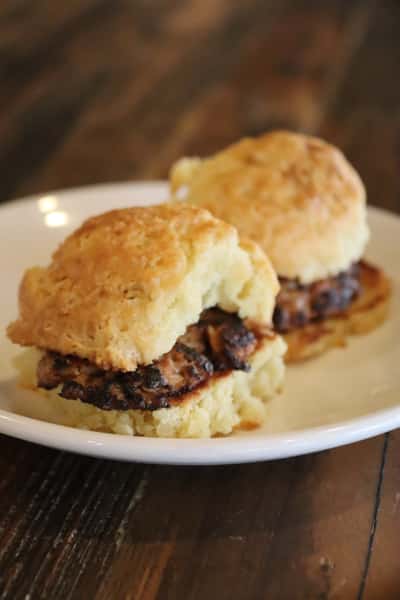 Sausage Biscuit and Jam Sliders