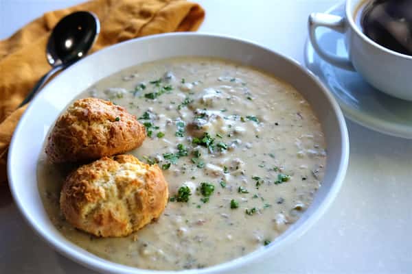 Biscuits and gravy at the Sassy Biscuit