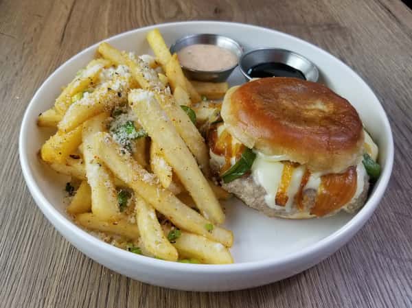DRAGON DUMPLING BURGER