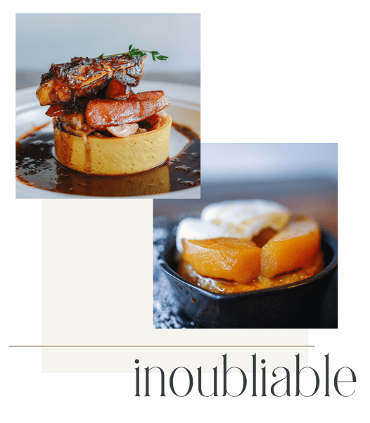 two dessert dishes 'inoubliable'