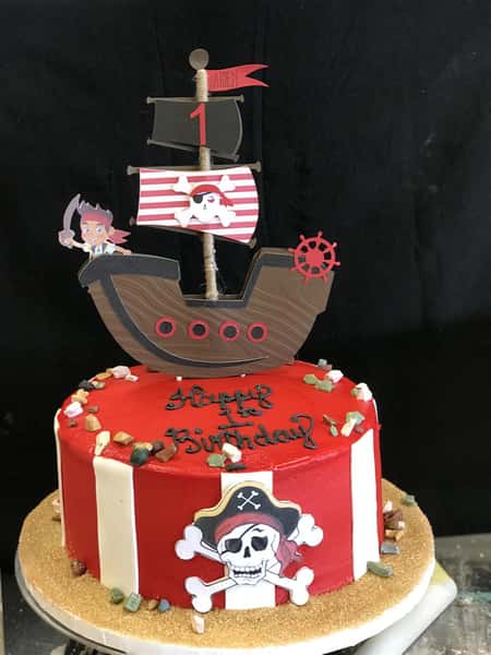 a pirate ship cake