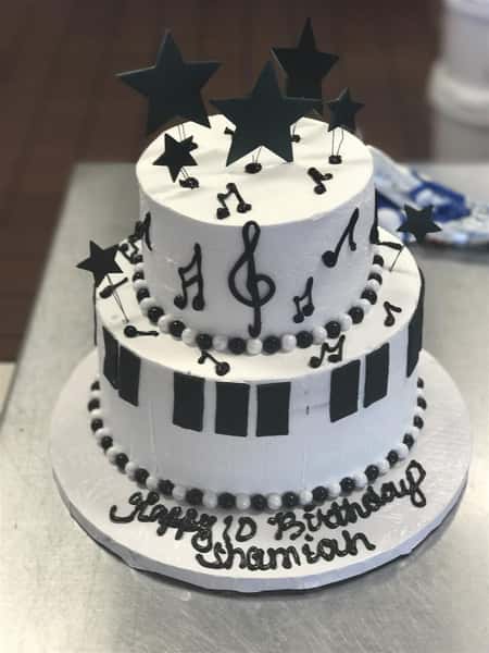 music themed birthday cake