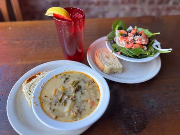 A Cup of Soup & Side Salad