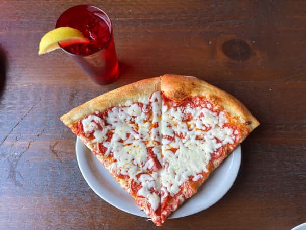 Two Slices of Pizza with One Topping