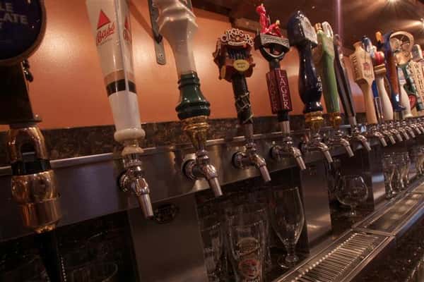 beer taps from the bar