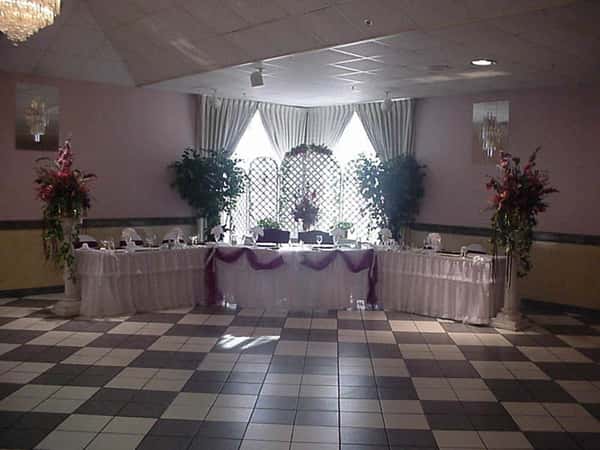 decorated serving tables