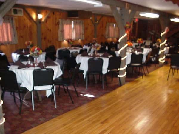 several circular tables