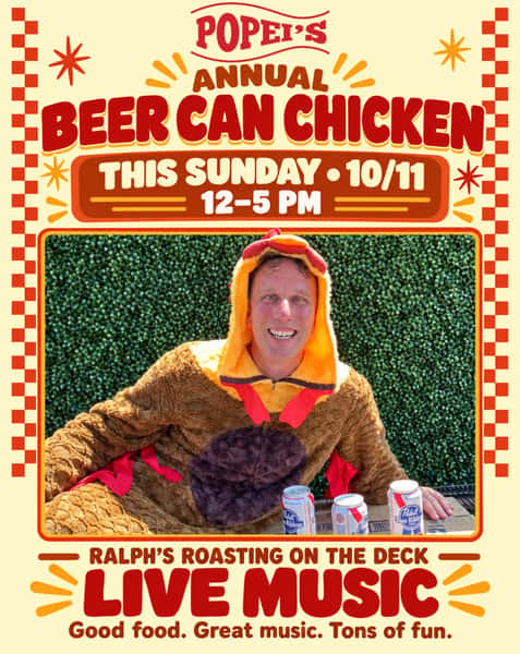 Our annual Beer Can Chicken is back this Sunday, 10/11! 🍗🍻 Join us on the deck from 12–5 PM for Ralph’s roasted chicken, live music, and a whole lot of fun. Grab your crew and come spend your Sunday with us at Popei’s! 🎶☀️
#popeisclambar #popeiscoram #lirestaurants #beercanchicken #lifoodie