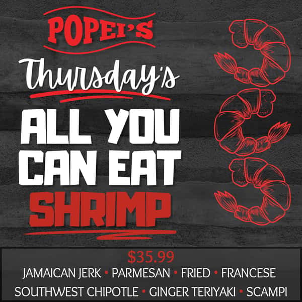 You asked, we listened… ALL YOU CAN EAT SHRIMP IS BACK! 🍤🙌
Bring your appetite to Popei’s and keep the shrimp coming! Thursdays ONLY—your favorite excuse to make dinner plans. 😉
Tag your shrimp-loving crew! 🍤👇
#popeisclambar #popeiscoram #lirestaurants #allyoucaneat #thursdays