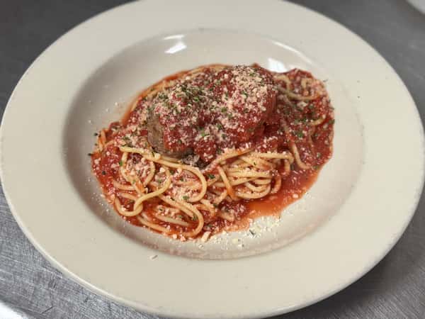 Lunch Portion of Spaghetti and Meatballs