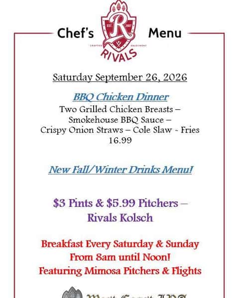 BBQ Dinner Special Starting at 4pm!

See you Soon!