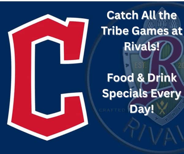 Deciding Game 5 for the Guardians Tonight at 8pm!

OSU @ 4:15pm

Rivals Kolsch $3 pints and $5.99 48oz Pitchers!

Fun Sports Day! See you Soon!