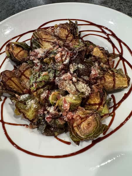 Balsamic Bacon Sprouts