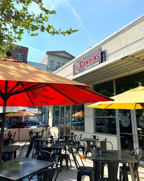 outdoor seating area