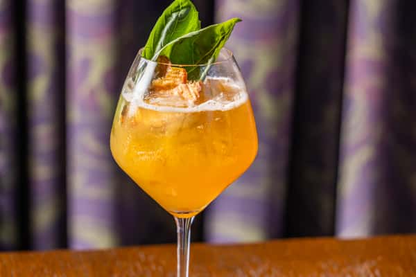 Basil Peach Spritz