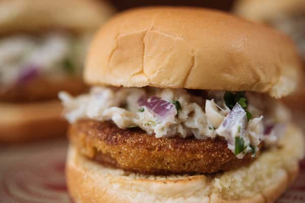 Lump Crab & Fried Green Tomato Sliders