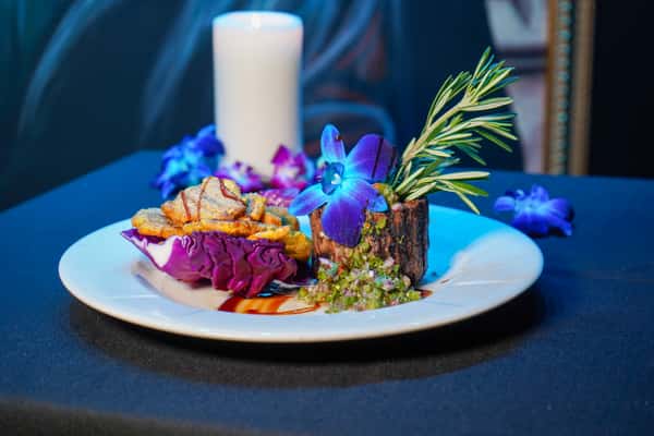 steak dinner plate