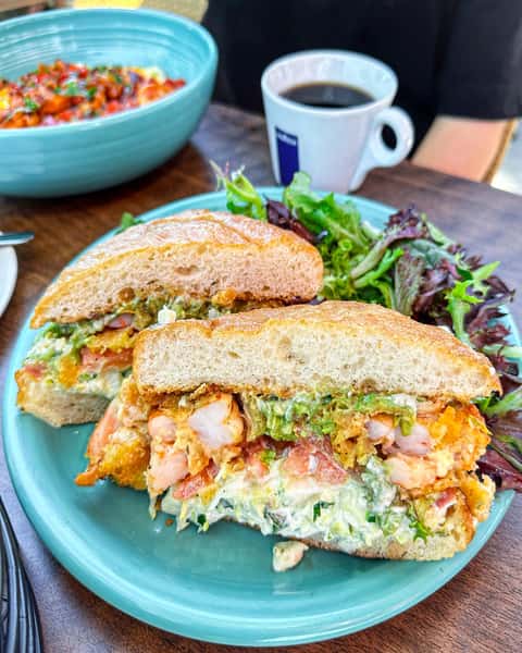 Sandwich with salad