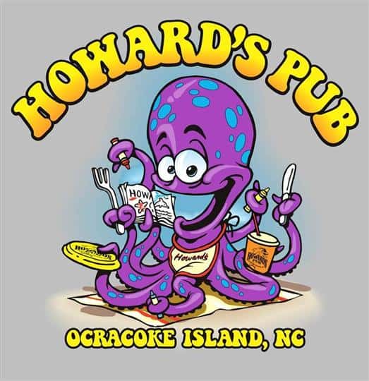 Howard's Pub Ocracoke Island, NC cartoon octopus t-shirt
