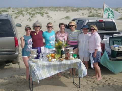 2009 OISFT Howard's Pub Pubettes Place 1st in Their Category! Standing on beach.