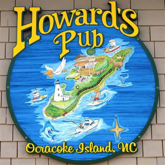 Howard's Pub Ocracoke Island, NC sign on building