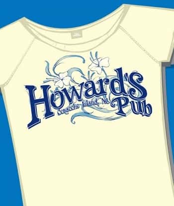 Howard's Pub Ocracoke Island, NC flower design t-shirt.