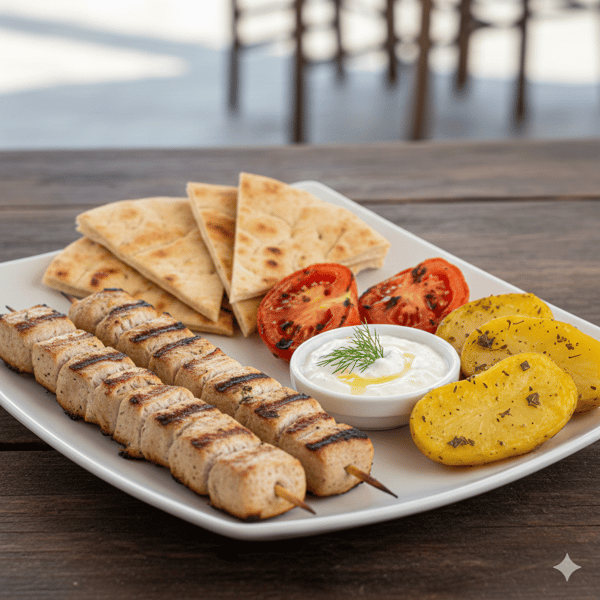 Chicken Souvlaki Platter