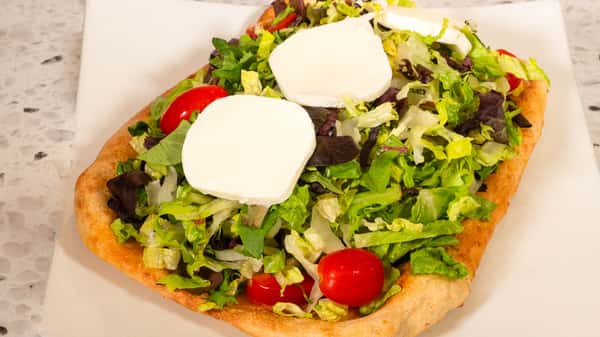 Tuscan Caprese Flatbread Salad