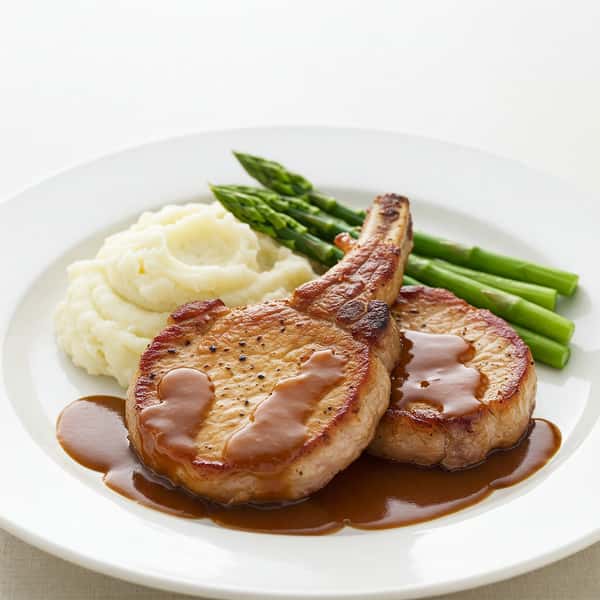 Pan Seared Bone-In Pork Chops