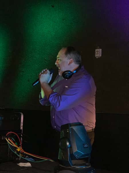 grant with microphone