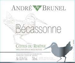 Cotes Du Rhone Blanc, 2019 Becassonne, by Andre Brunel, Cotes du Rhone, France