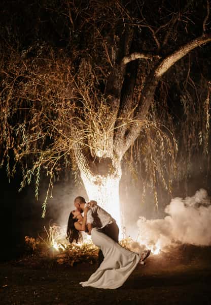 Groom Dipping Bride Willow Tree 2022