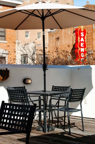 upstairs patio