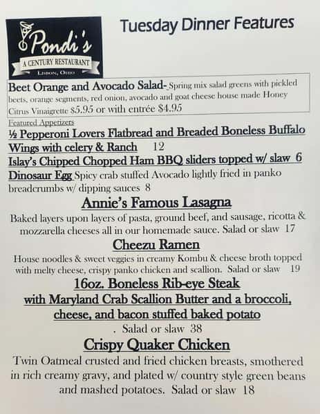 Dinner Features