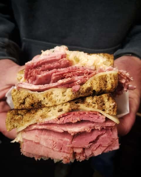 Pondi's Stacked Corned Beef Rueben
